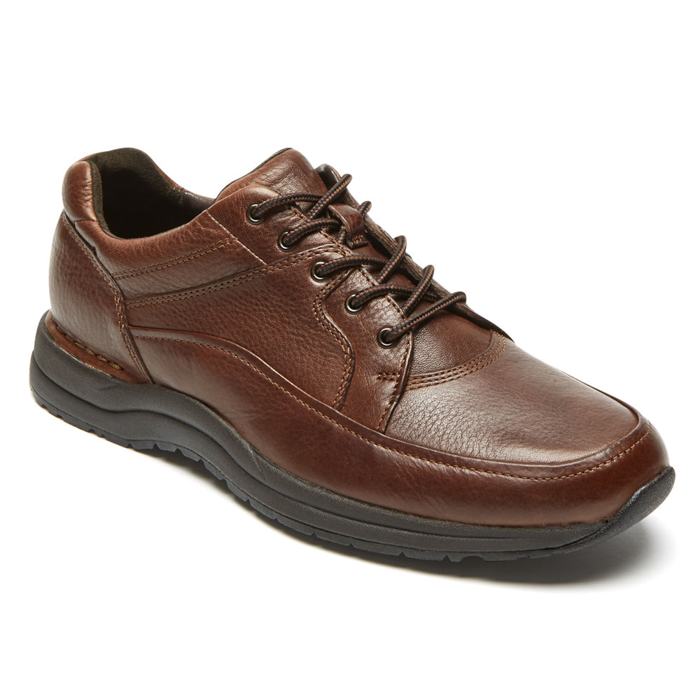 Zapatos Con Cordones Rockport Hombre Mexico - Edge Hill 2 Lace-To-Toe Marrom - EOMWL1276